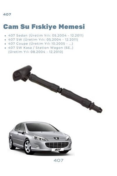 Auden Cam Su Fıskiye Memesi PEUGEOT 407, 6438.Z1