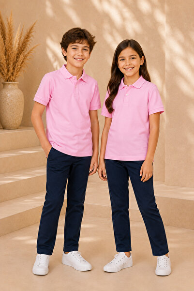 Loule Children's Unisex 2-Piece Short Sleeve Polo Collar T-Shirt 100% Cotton ...