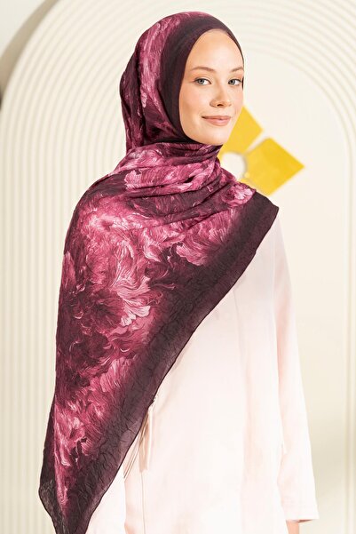 JAWEL Patterned Crinkled Textured Bloom Soft Shawl