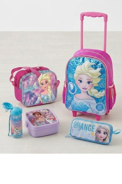 Frozen First School Bag with Trolley + Lunch Box + Pencil Case + Water Bottle...