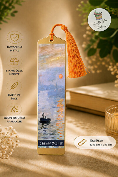 renkli izler atölyesi Artistic Design Metal Bookmark