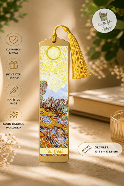 renkli izler atölyesi Artistic Design Metal Bookmark