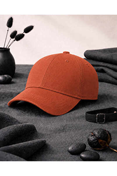OUS Unisex Plain Basic Orange Hat – Adjustable Buckle, Cotton Sports Hat (Dai...