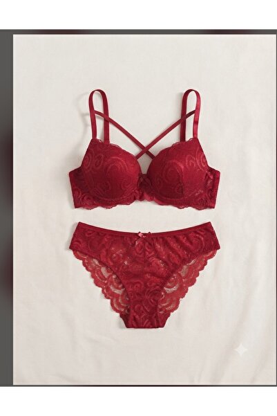 PATRON Padded Underwire Front Cross-Tie Bra Set