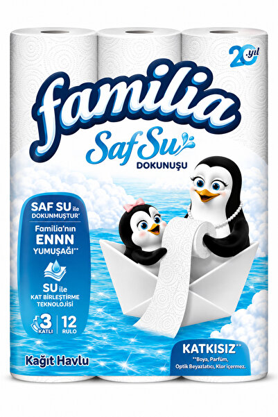 Familia Saf Su Dokunuşu Kağıt Havlu 12 Rulo