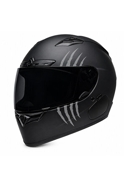 Quart Aksesuar Motosiklet Pençe Monster Kask Sticker Etiket 16 x 9 cm