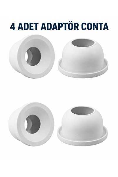 CinaMax 4 Adet Adaptör Conta Lavabo Sifon Gider Bağlantı Contası 50'lik Pimaş...