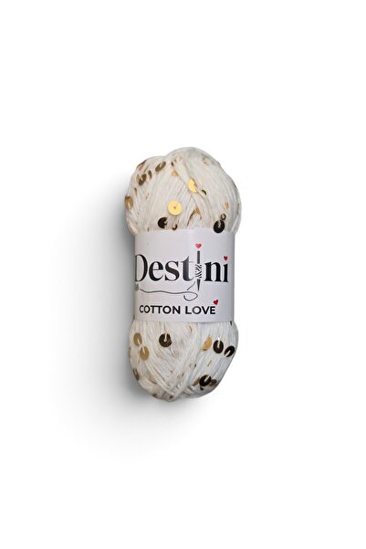 destini Cotton Love Shine Pullu ip saculeț de vară pentru rochie, fir de tricotat manual, 1 bucată 50 gr