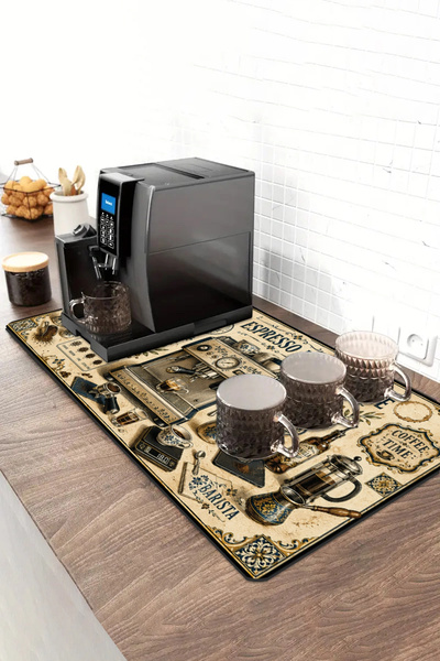 Valerine Life Barista Kahve Barı Matı 40x90cm Espresso Makinesi Çaycı Altlığı...