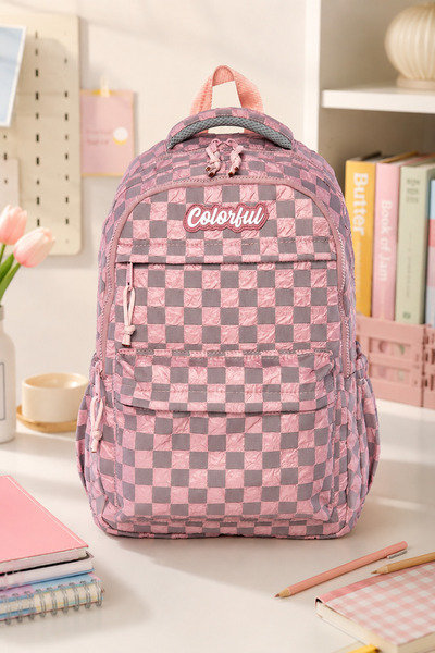 Catwins Dama Patterned School Bag with Accessories