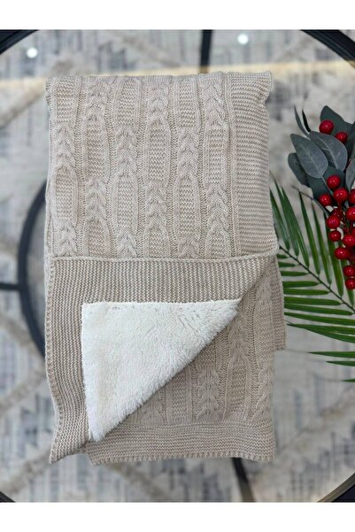 Minizade Luxury Plush Lined Knitwear Baby Blanket, Warm Stroller & Hospital D...