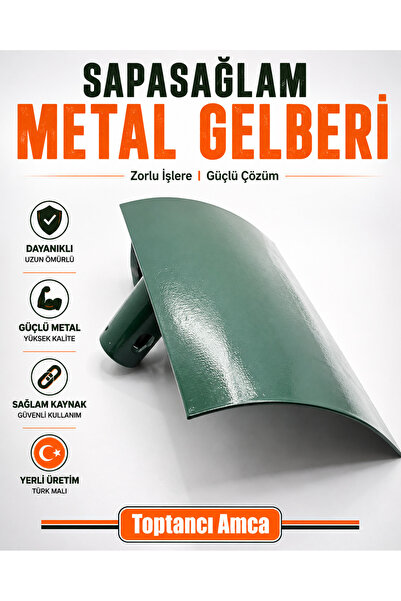 Toptancı Amca Sapasağlam Metal Gelberi 150 cm Ahşap Saplı Güçlü Metal Bahçe Toprak Küreği