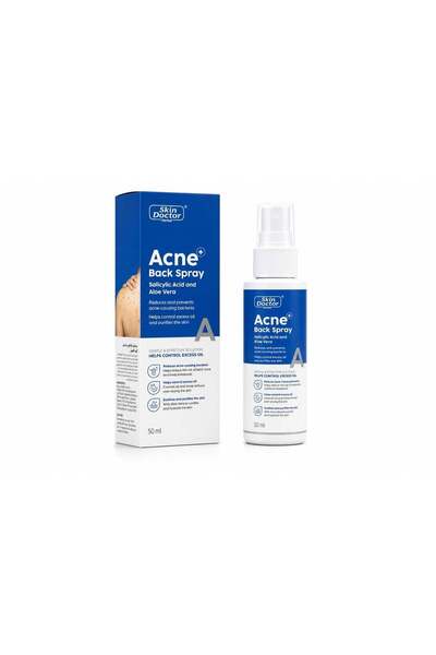 Skin Doctor Acne Back Spray with Salicylic Acid & Aloe Vera for Body Acne Car...