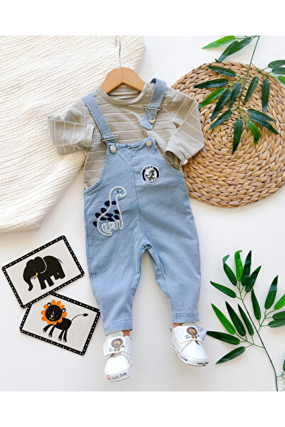 hümabebe Little Dinosaur Striped T-Shirt, Knitted Jeans, Overalls, Seasonal 2...