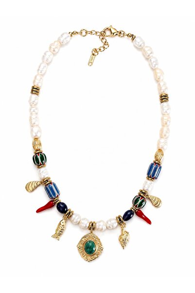 CHARMLUCKY Natural Pearl Charm Necklace