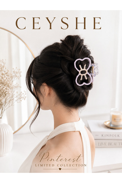 CeyShe Pinterest Mickey Ribbon Colorful Hair Clip |   Powder Pink Bowknot Buckle