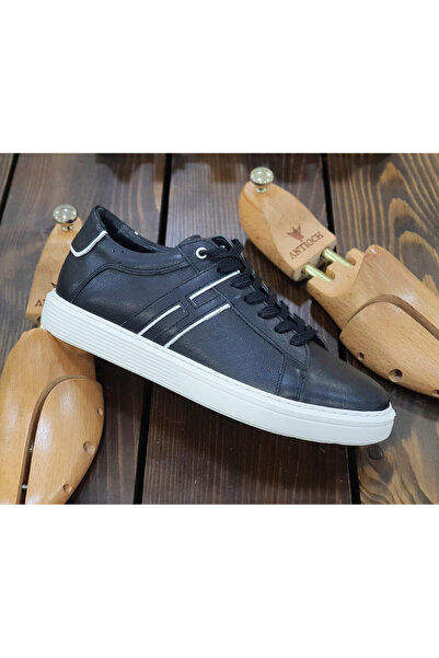 pınaxar Sne Men's Sports Shoes Genuine Leather Black Color
