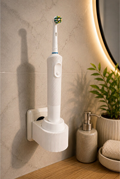Elektrikli Diş Fırçası Priz Üstü Şarj Standı ve Duvar Aparatı – Oral-B Uyumlu