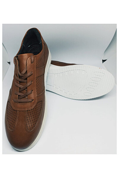 pınaxar Men's Sports Genuine Leather Shoes Brown