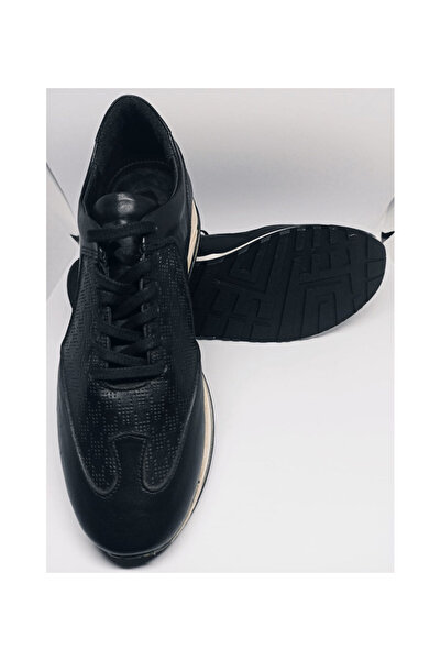 pınaxar Men's Sports Genuine Leather Shoes Black Color