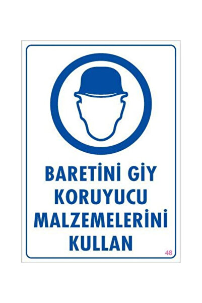 pınaxar Hard Hat Wear Warning Sign 25X35 Code:48
