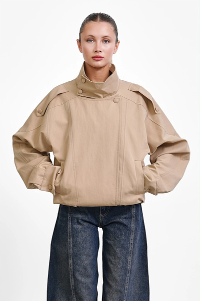 MANMARK Zr Model Ysl Oversize Γυναικείο Μπουφάν