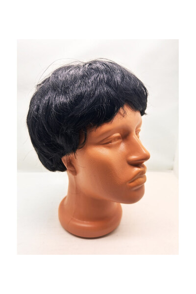 pınaxar Black color short cut lined men's wig