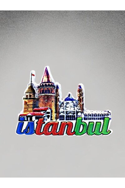 Mundy İstanbul Temalı Kabartma Polyester Magnet 9cm X 6cm.