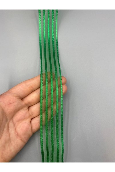 hobimixhobimix 2.5 cm Green Chiffon Ribbon 9 Meters – Decorative Ribbon for Embellishments and Gift Wrapping