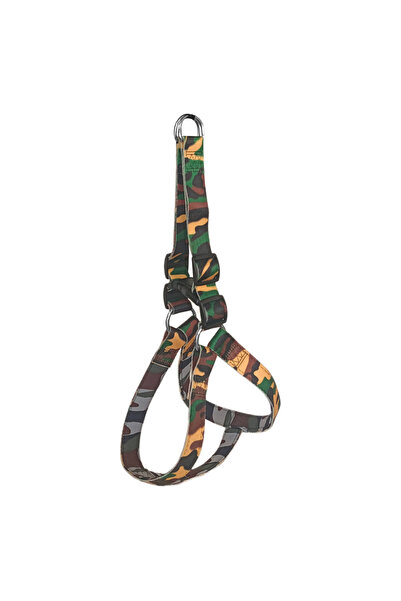 pınaxar Dog Chest Harness Set Woven 3 Cm*70-90 cm Camouflage