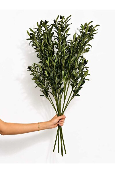 Beitna Helw Set of 4 High-Density Artificial Olive Branches — 100 cm Each