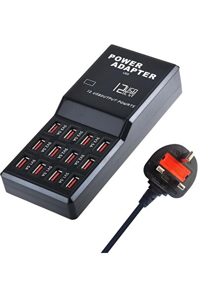 GENERAL Lqq USB Charger 12 Ports 60W USB Charging Station Multi Ports USB Cha...