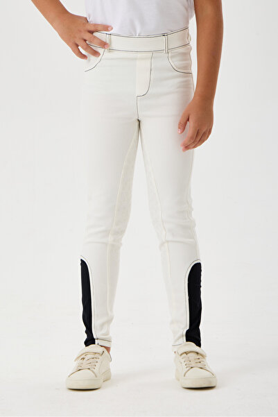 EQUEBLUE Çocuk Jean Binici Pantolonu 8-9 Yaş Kaymaz Silikon Desenli 2027 Kış ...