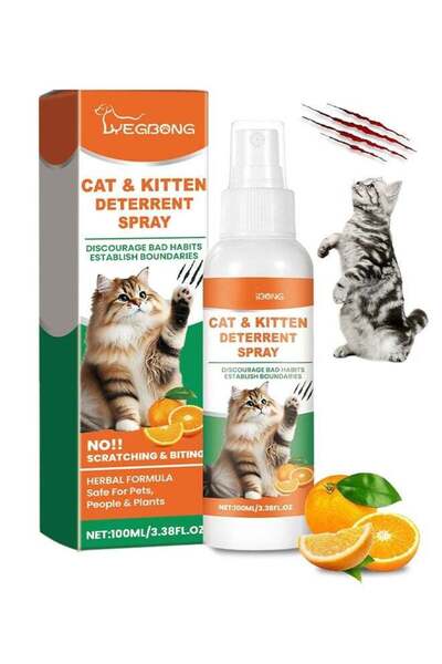 YEGBONG Cat & Kitten Deterrent Spray, Safe Natural Cat Deterrent Outdoor, Cat...