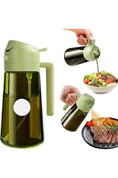 GENERAL Toll House 2-in-1 Kitchen Oil Sprayer and Dispenser, 470ml Glass Oliv...