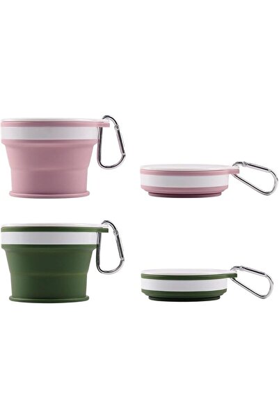 Generic Foldable Travel Cup,Silicone Foldable Cup(Light Green+Grey) | 2 Piece...