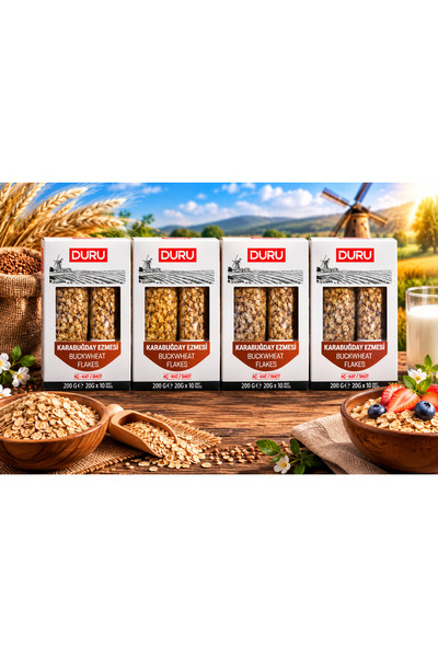 u.s.m ucuzsanalmarket Duru Karabuğday Ezmesi Aç-Kat 200 g (10 Adet x 20 Gram)...