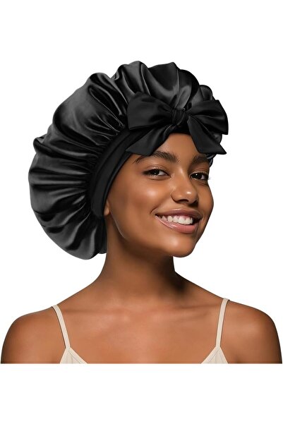 GENERAL Silk Satin Bonnet for Sleeping with Adjustable Elastic Tie Band, Extr...
