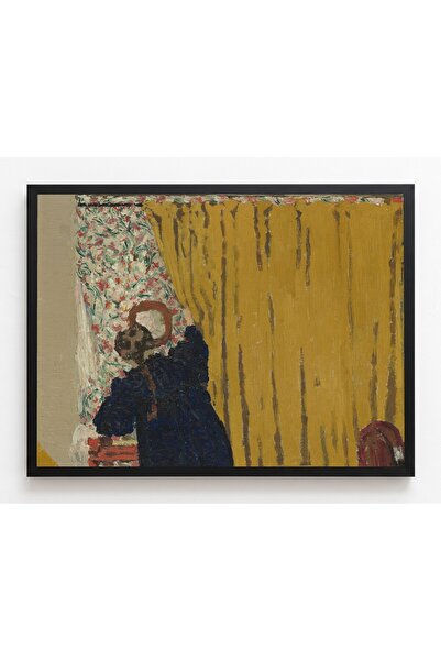 CraftedByPi Post-Empresyonizm Vuillard Sarı Perde Çerçevesiz Poster 21x30 cm ...