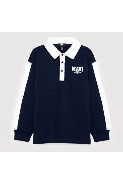 Mavi M6S10185 Hanorac pentru copii cu logo imprimat ALBASTRU ÎNCHIS