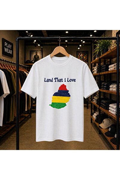 playwear Land That I Love Mauritius Printed 100% Cotton Oversize Loose Regula...