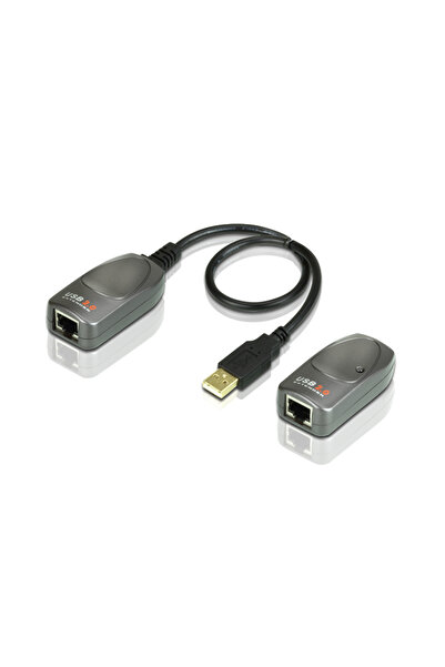 Aten CABLU USB ATEN, prelungitor, conector USB 2.0 (T) | RJ-45 (M), gri, "UCE...
