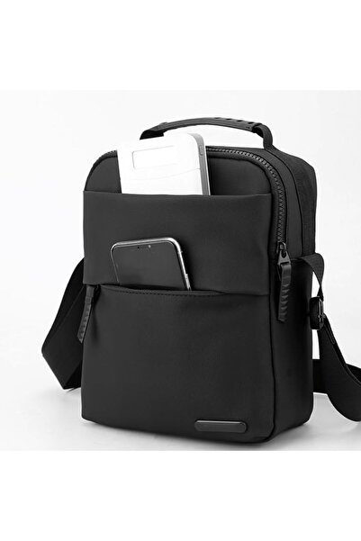 GENERAL Men's Shoulder Bag, Classic Men's Handbag Pu Leather Crossbody Bag Adjustable Strap for Work and