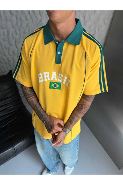 Brasil Retro Polo Yaka T-Shirt