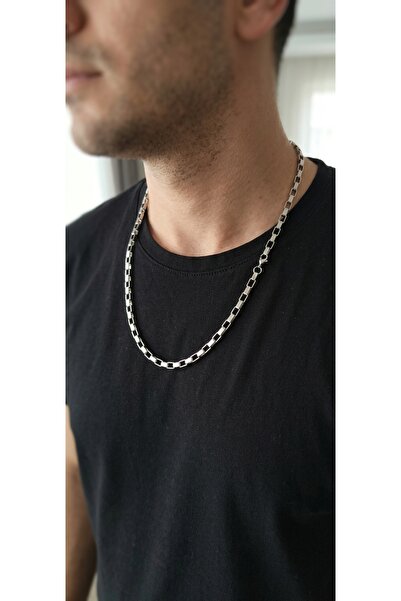 SEVMİNE Alfa Chain Necklace – Men's 316L Steel Necklace 60cm