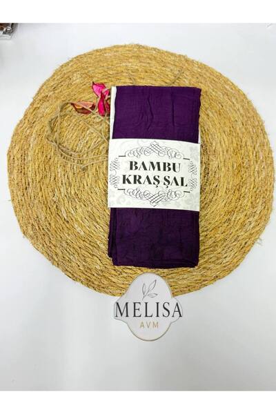 MELİSA AVM Bambu Kraş Şal kenarı dikişle