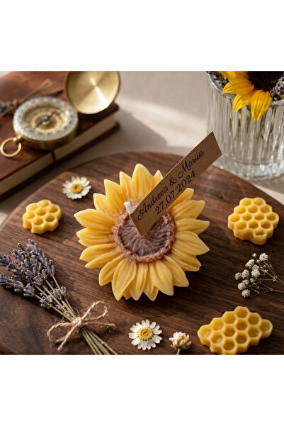 Generic Brand Personalized Testimonials - Set of 50 sunflower candles with pe...