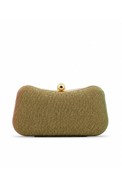 Vario Janjanlı Fabric Gold Clip Stylish Clutch Bag Z657 Silvery Gold Jan Jan ...
