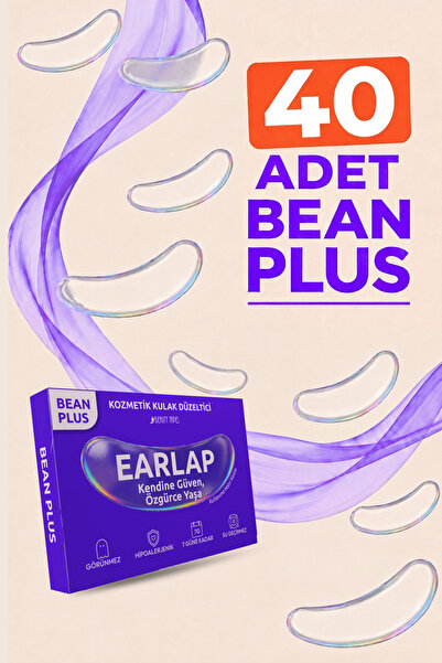 Beauty Tapes Earlap Kepçe Kulak Bandı Bean Plus XL Boy, 40 adet