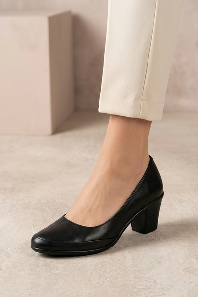 Solly 1926 Black Genuine Leather Women's Heeled Shoes